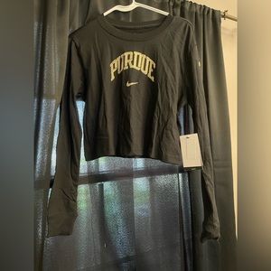 Nike women’s Purdue cropped long sleeve T-shirt size XS